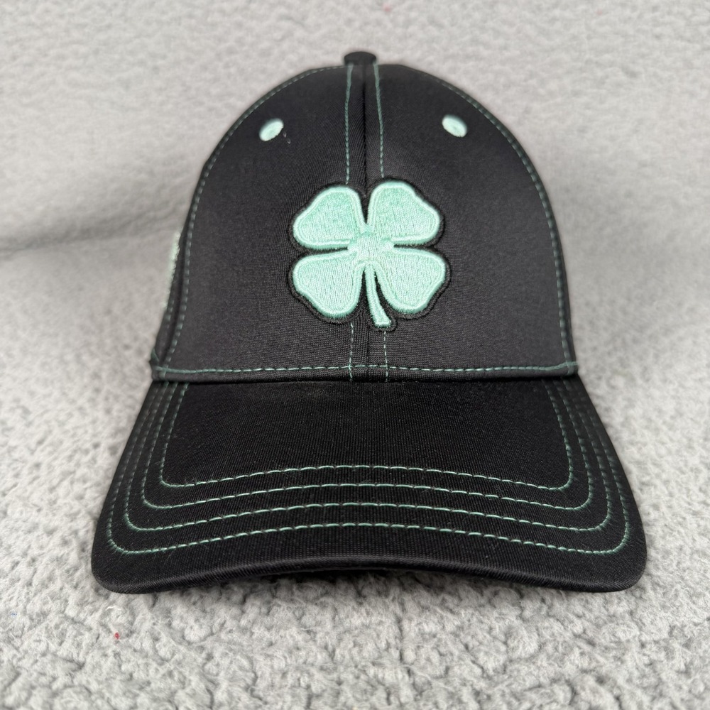 Black Clover Golf Cap Unisex S/M Embroidered Logo Dad Hat Live Lucky Four Leaf